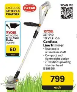 Makro RYOBI 18 V Li-ion Cordless Line Trimmer offer