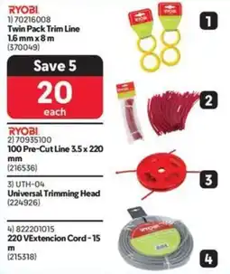 Makro RYOBI Twin Pack Trim Line offer