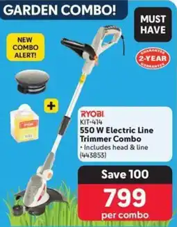 Makro RYOBI 550 W Electric Line Trimmer Combo offer