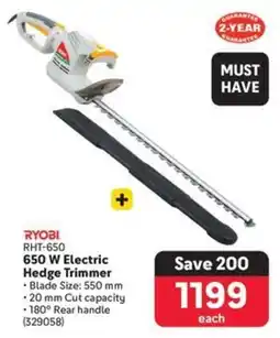 Makro RYOBI 650 W Electric Hedge Trimmer offer