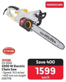 Makro RYOBI 2200 W Electric Chain Saw offer