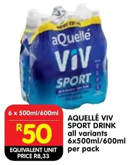 Shoprite Aquellé viv sport drink offer