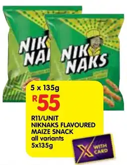 Shoprite Niknaks flavoured maize snack offer