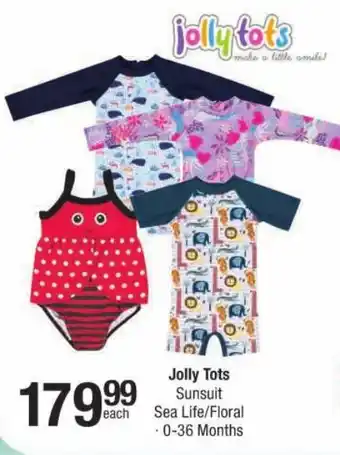Checkers Jolly Tots Sunsuit Sea Life/ Floral offer