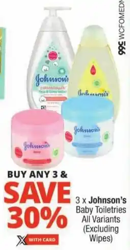 Checkers Johnson's Baby Toiletries All Variants offer