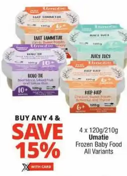 Checkers Umatie Frozen Baby Food All Variants offer