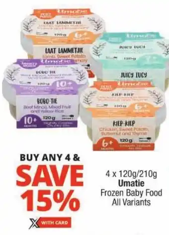 Umatie Frozen Baby Food All Variants