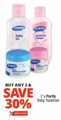 Checkers Purity Baby Toiletries offer