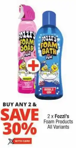 Checkers Fozzi's Foam Products All Variants offer