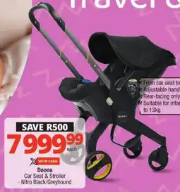 Checkers Doona Car Seat & Stroller offer