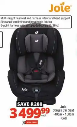 Checkers Joie Stages Car Seat offer