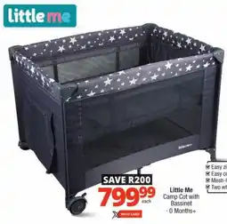Checkers Little Me Camp Cot with Bassinet offer