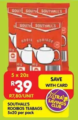 Shoprite Southall's rooibos teabags offer