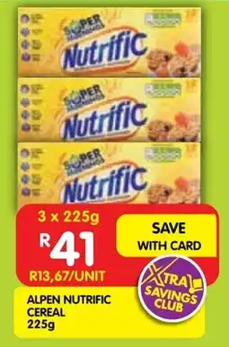 Shoprite Alpen nutrific cereal offer