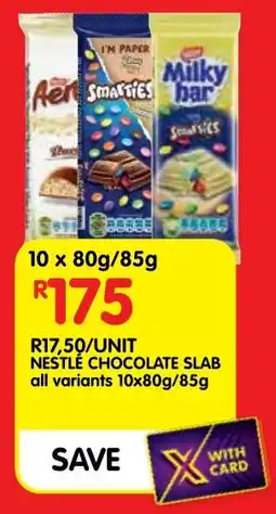 Shoprite Nestlé chocolate slab offer