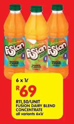Shoprite Fusion dairy blend concentrate offer
