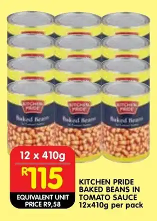 Shoprite Kitchen pride baked beans in tomato sauce offer