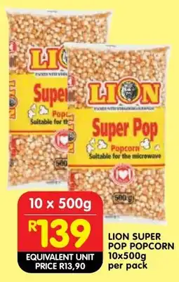 Shoprite Lion super pop popcorn offer