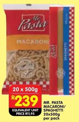 Shoprite Mr. pasta macaroni/ spaghetti offer