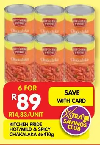 Shoprite Kitchen pride hot/ mild & spicy chakalaka offer