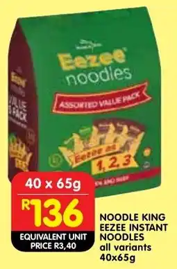 Shoprite Noodle king eezee instant noodles offer