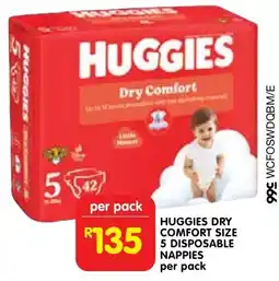Shoprite Huggies dry comfort size 5 disposable nappies offer