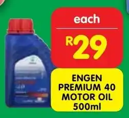 Shoprite Engen premium 40 motor oil offer