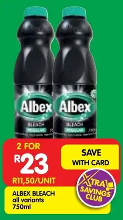 Shoprite Albex bleach offer