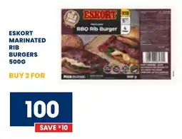 Econo Foods Eskort marinated rib burgers offer