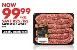 Woolworths Farmstyle wors offer