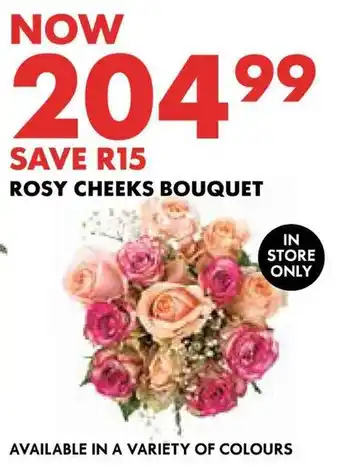 Woolworths Rosy cheeks bouquet offer
