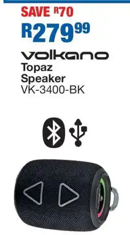 OK Furniture Volkano Topaz Speaker VK-3400-BK offer