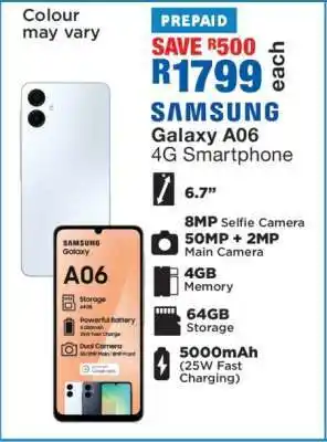 OK Furniture Samsung Galaxy A06 4G Smartphone offer