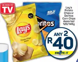 Pick n Pay Hypermarket Lay's Potato Chips or Doritos Corn Chips Assorted offer
