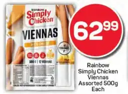 Pick n Pay Hypermarket Rainbow Simply Chicken Viennas Assorted offer