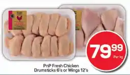 Pick n Pay Hypermarket PnP Fresh Chicken Drumsticks or Wings offer