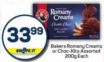 Pick n Pay Hypermarket Bakers Romany Creams or Choc-Kits Assorted offer