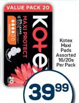 Pick n Pay Hypermarket Kotex Maxi Pads Assorted offer