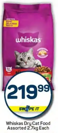 Pick n Pay Hypermarket Whiskas Dry Cat Food Assorted offer