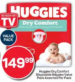 Pick n Pay Hypermarket Huggies Dry Comfort Disposable Nappies Value Pack Assorted Per Pack offer