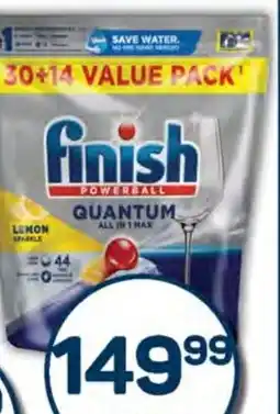 Pick n Pay Hypermarket Finish Quantum All-in-1 Max Auto Dishwasher Tablets Lemon offer