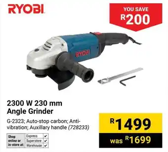 Builders Warehouse RYOBI 2300W Angle Grinder offer