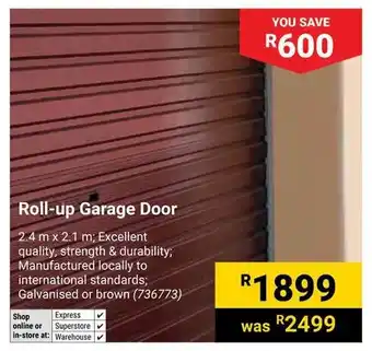 Builders Warehouse Roll-up Garage Door offer