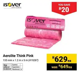 Builders Warehouse ISOver Aerolite Think Pink offer