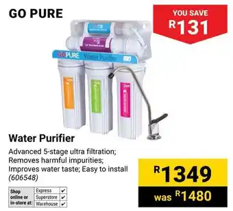 Builders Warehouse GO PURE Water Purifier offer