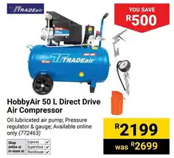 Builders Warehouse TradeAir HobbyAir Direct Drive Air Compressor offer