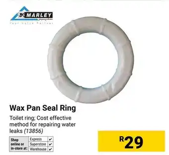 Builders Warehouse Marley Wax Pan Seal Ring offer