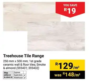 Builders Warehouse Treehouse Tile Range offer