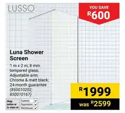 Builders Warehouse LUSSO Luna Shower Screen offer