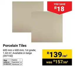 Builders Warehouse Porcelain Tiles offer